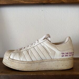 Adidas Superstar Bold Clean Classics White Platform Women's 8 Single LEFT‎ Shoe